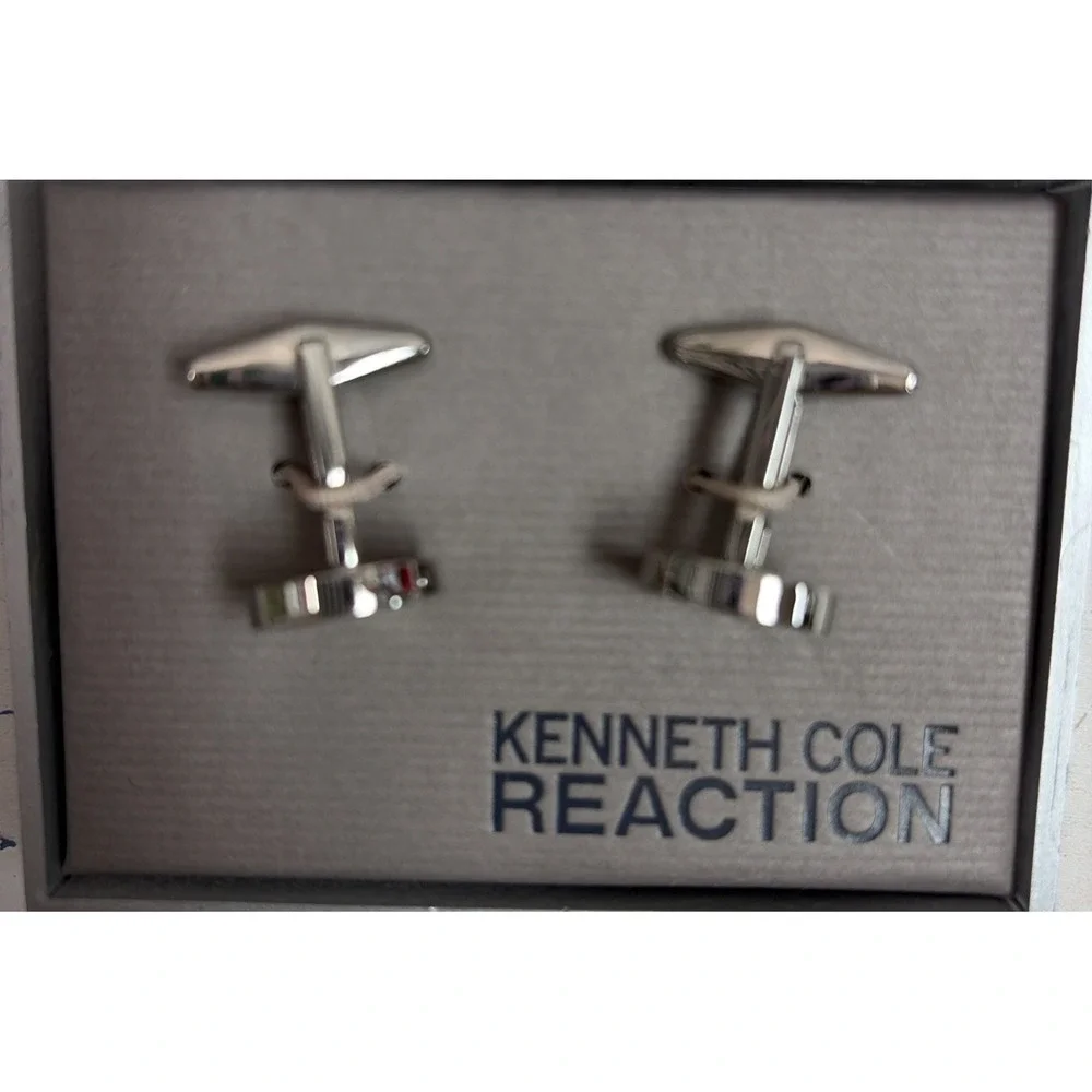 NEW Kenneth Cole Reaction Cuff Links sleek and clean design in Original Box